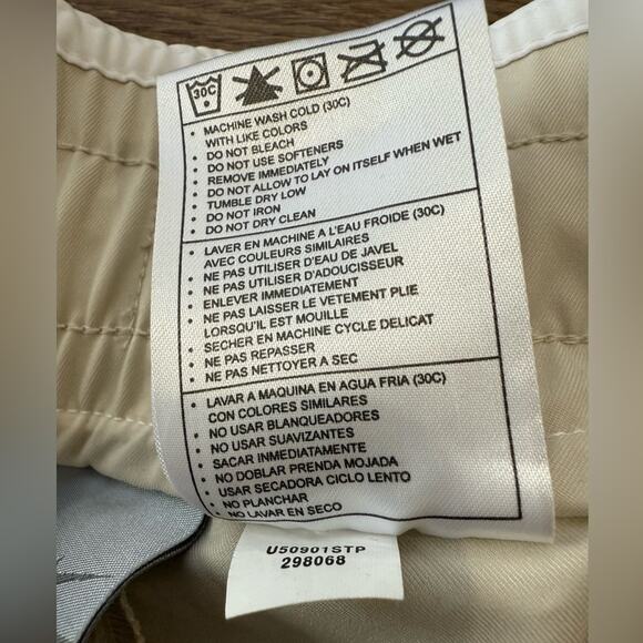 Nike Beige Cropped Athletic Pants with White Trim Size Large - Picture 6 of 9